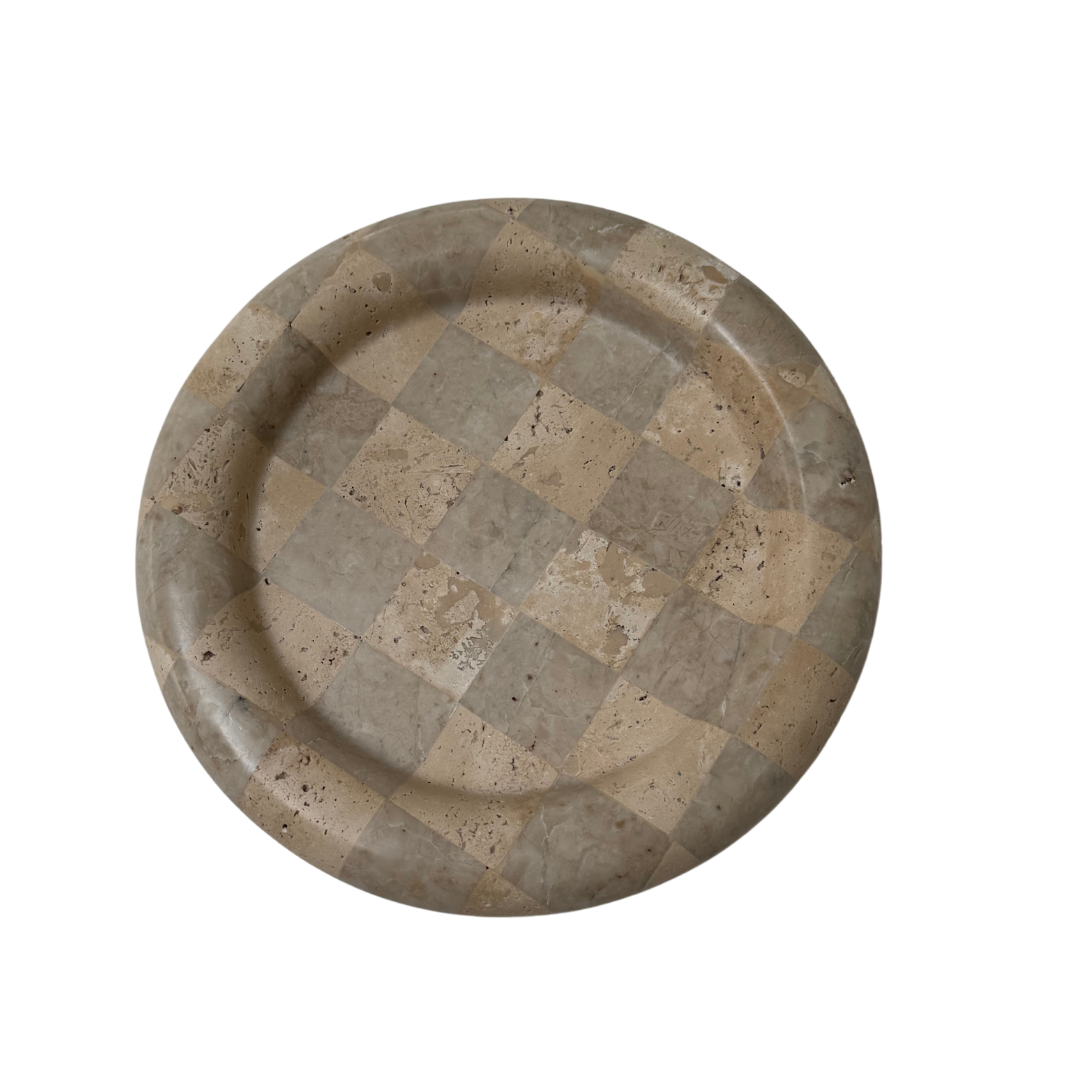 Travertine Checkered Tray