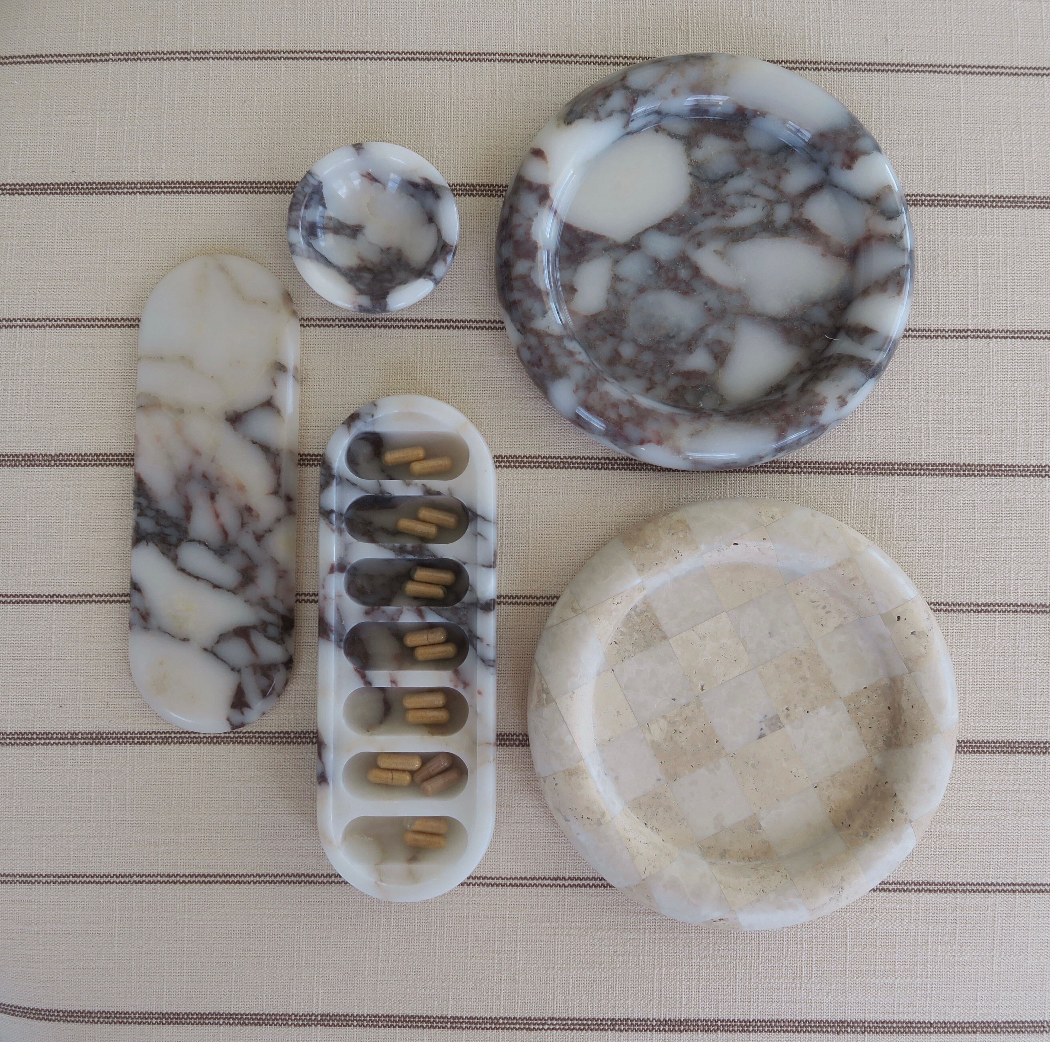 The Calacatta Candle Set